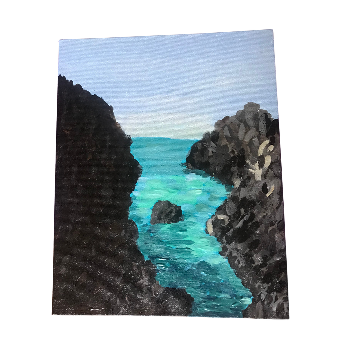 Acrylic Ocean Painting - 8x10 Canvas | Coastal Wall Art